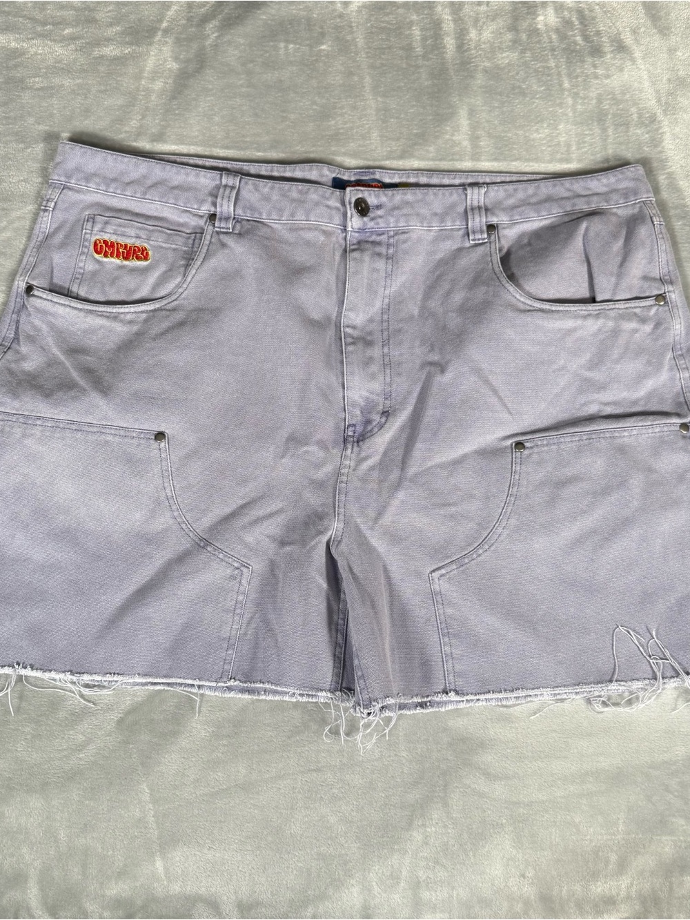 Empyre Double Knee Cut Off Shorts Mens 42 5” Grunge Skater Faded Purple